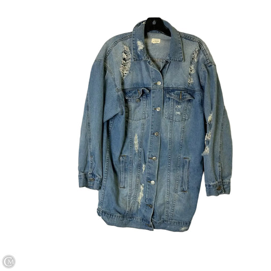 Jacket Denim By Caution To The Wind In Blue Denim, Size: S