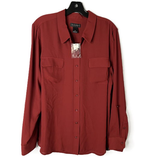 Top Long Sleeve By Investments In Red, Size: Xl