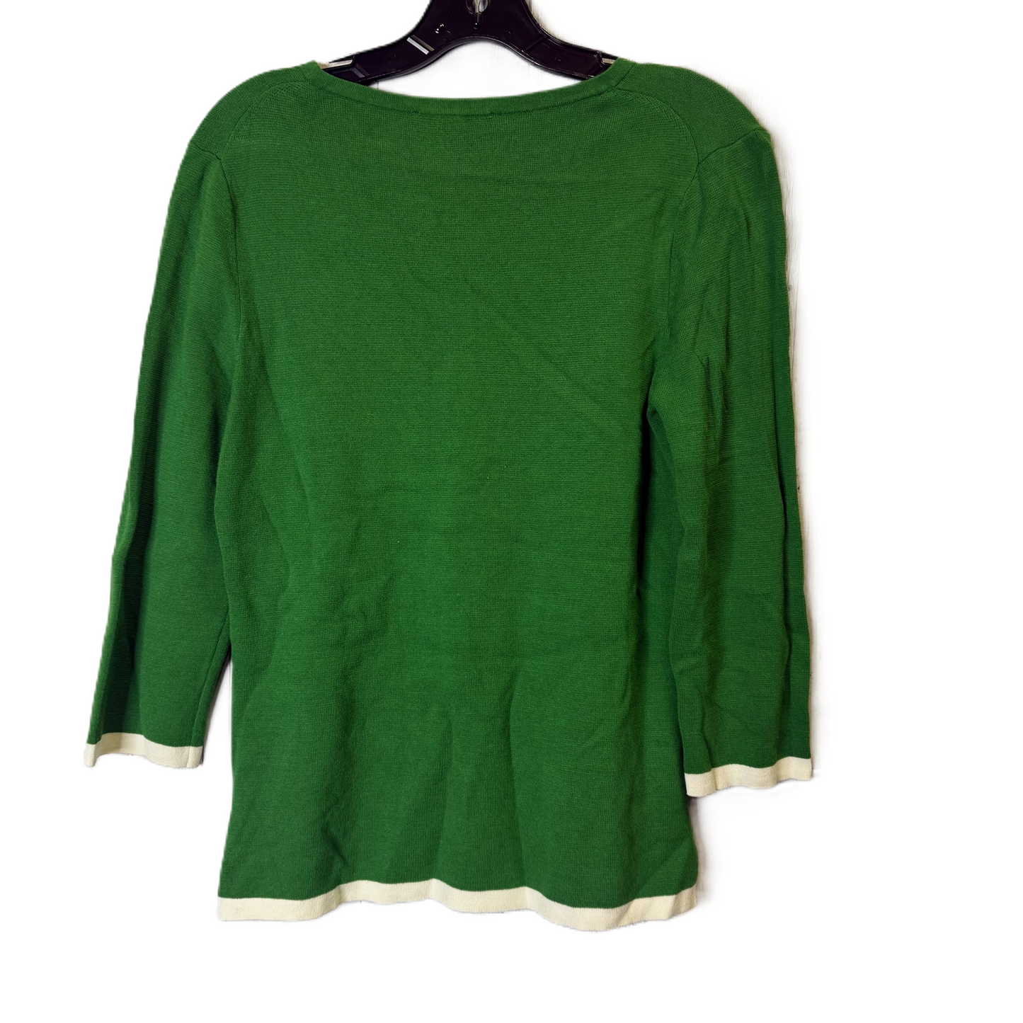 Top Long Sleeve Basic By Ann Taylor In Green, Size: M