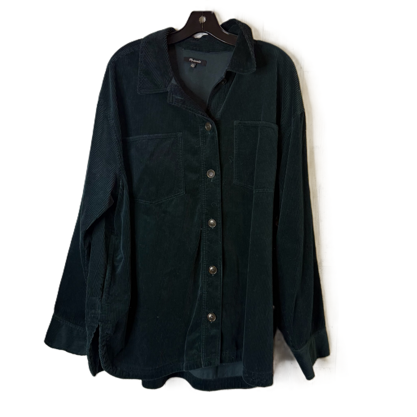 Jacket Shirt By Madewell In Green, Size: Xxl