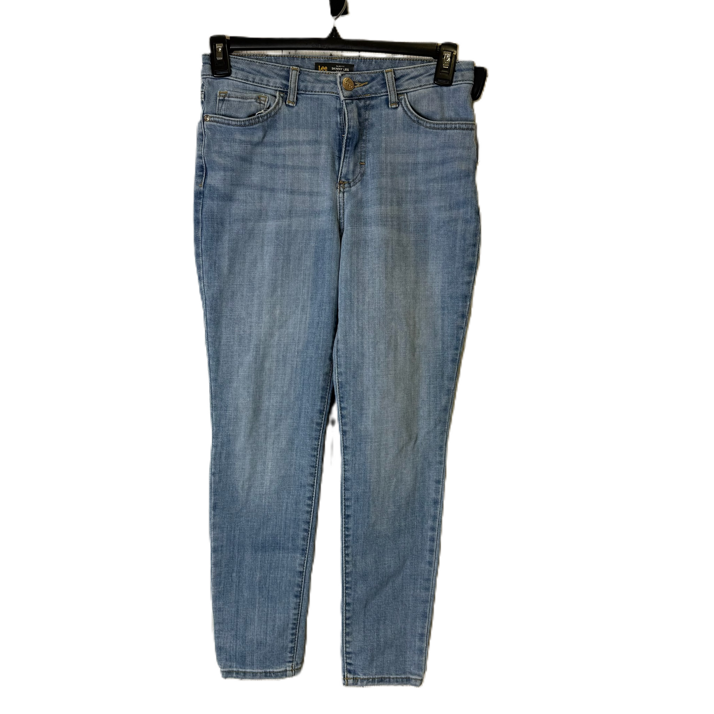 Jeans Skinny By Lee In Blue Denim, Size: 6 short