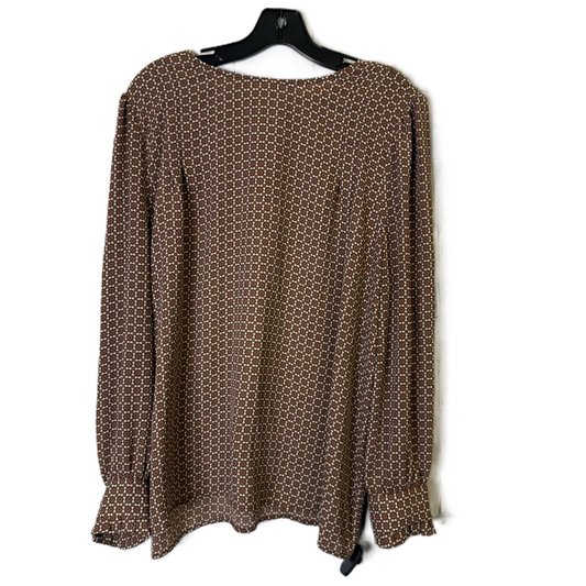 Top Long Sleeve By Loft In Brown, Size: Xl