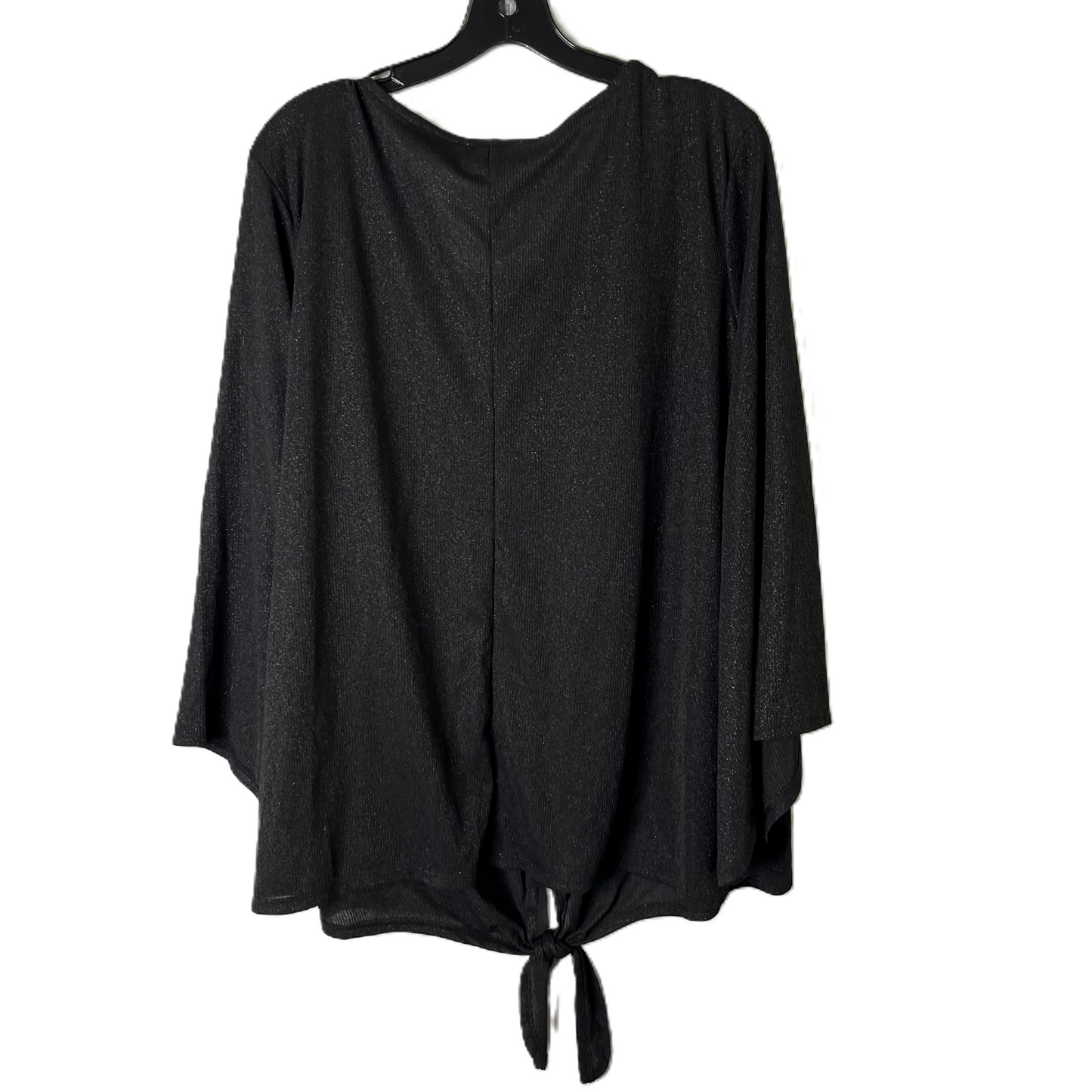 Top Long Sleeve By Kim Rogers In Black, Size: 3x