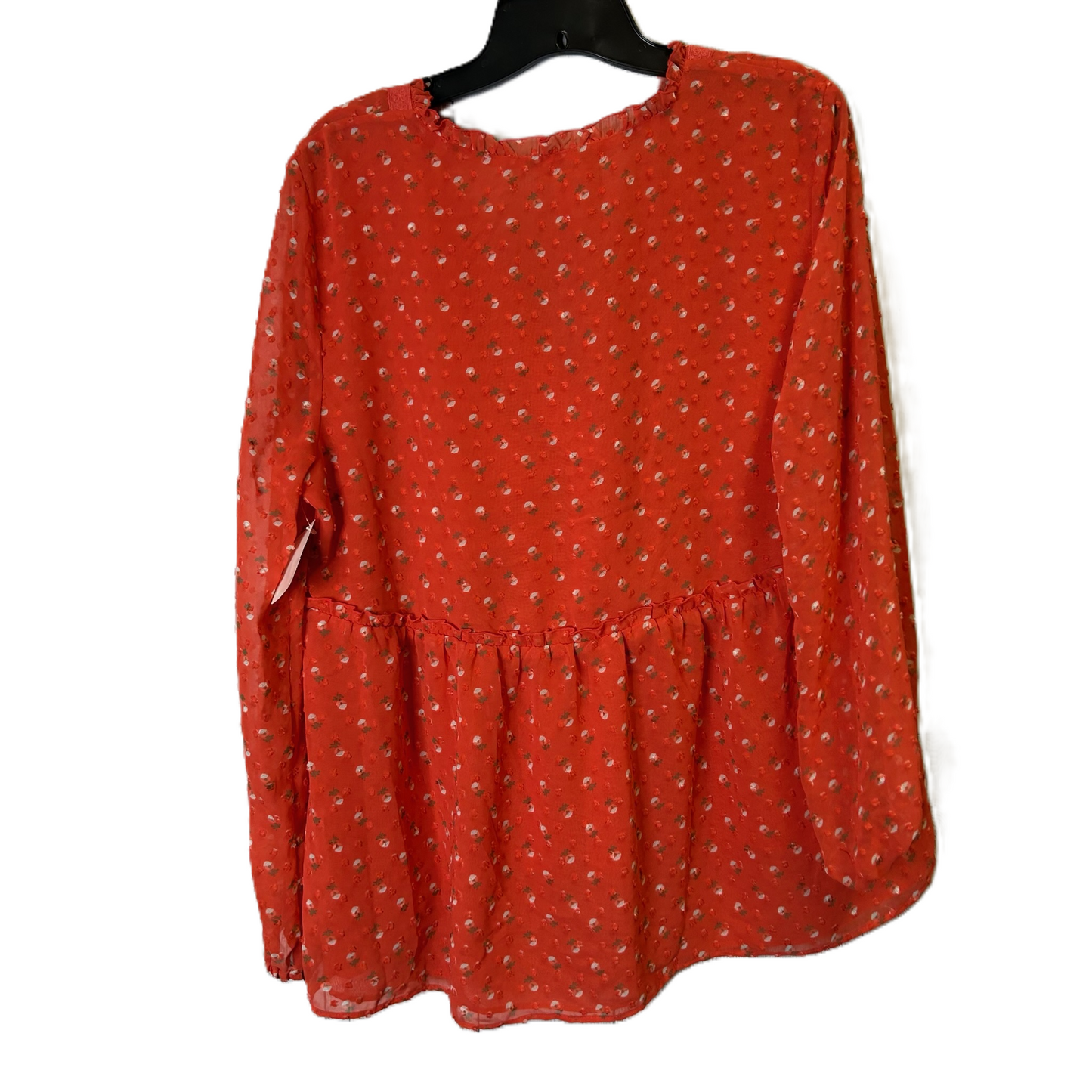 Top Long Sleeve By Matilda Jane In Red, Size: L