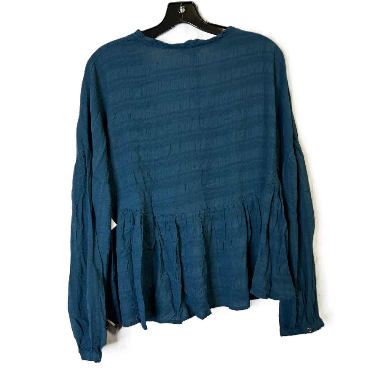 Top Long Sleeve By Time And Tru In Blue, Size: M