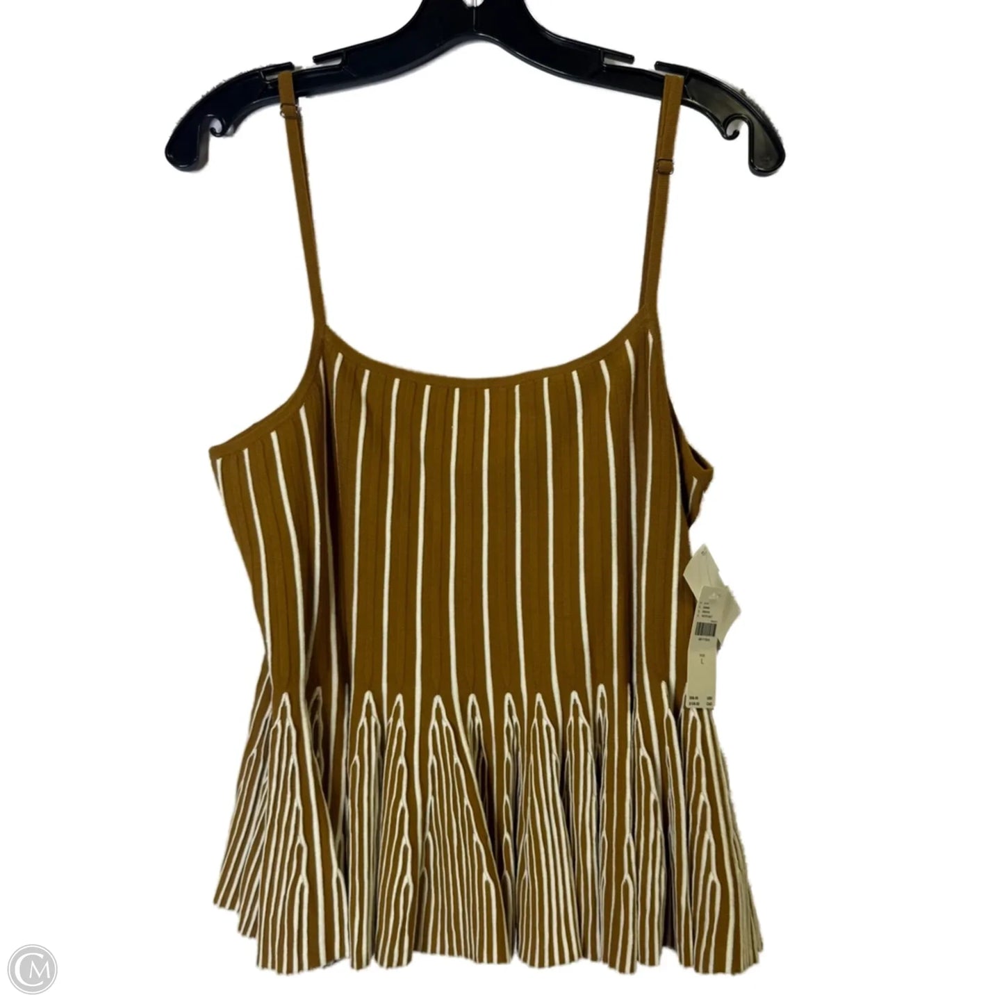 Top Sleeveless By Maeve In Brown, Size: L