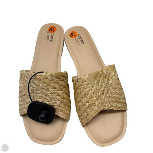 Sandals Flats By Crown And Ivy In Beige, Size: 8.5
