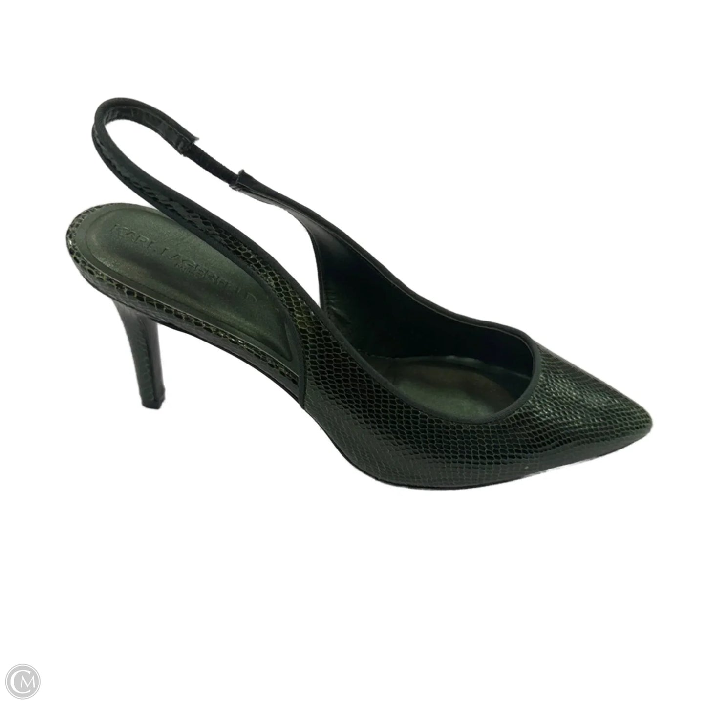 Shoes Designer By Karl Lagerfeld In Green, Size: 9