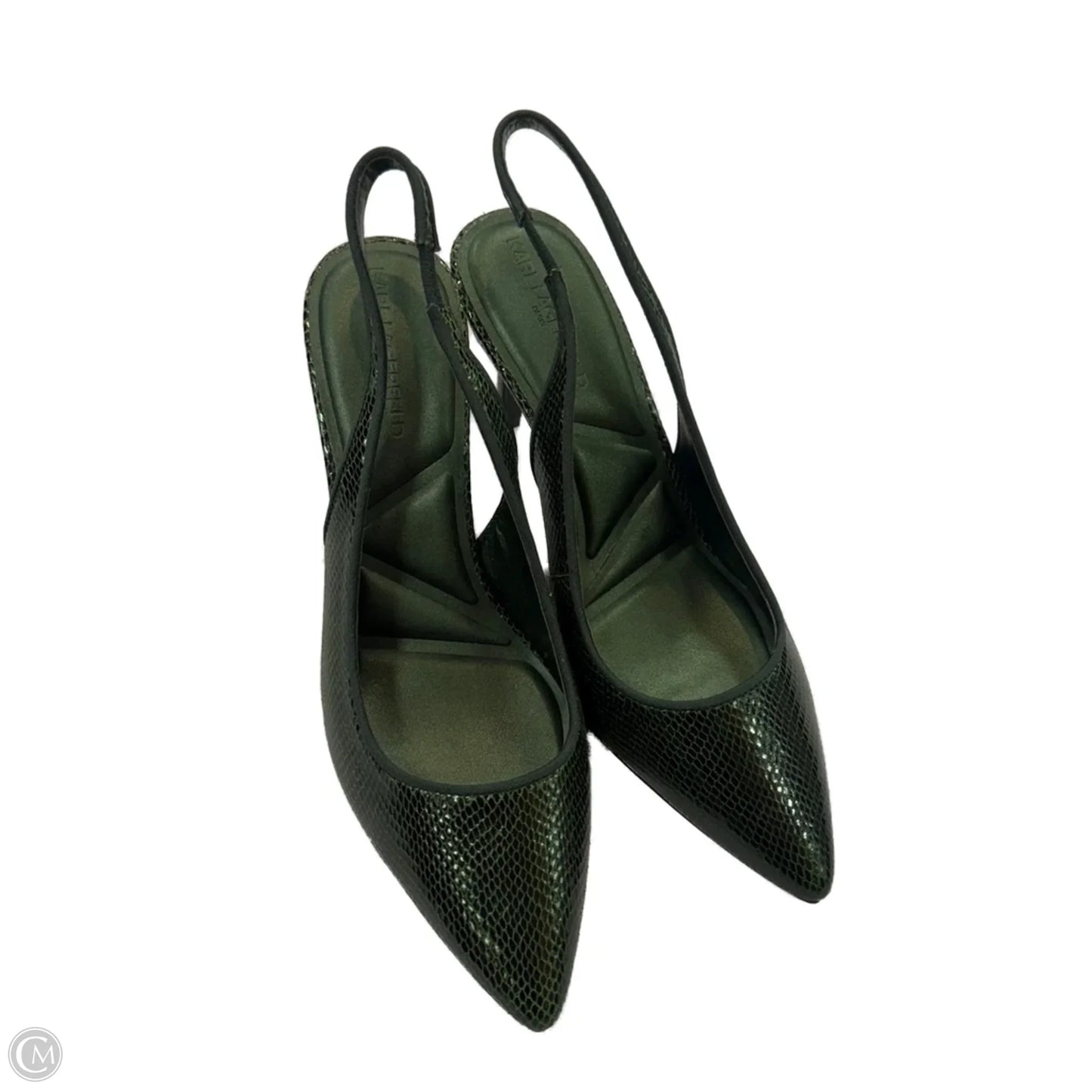 Shoes Designer By Karl Lagerfeld In Green, Size: 9