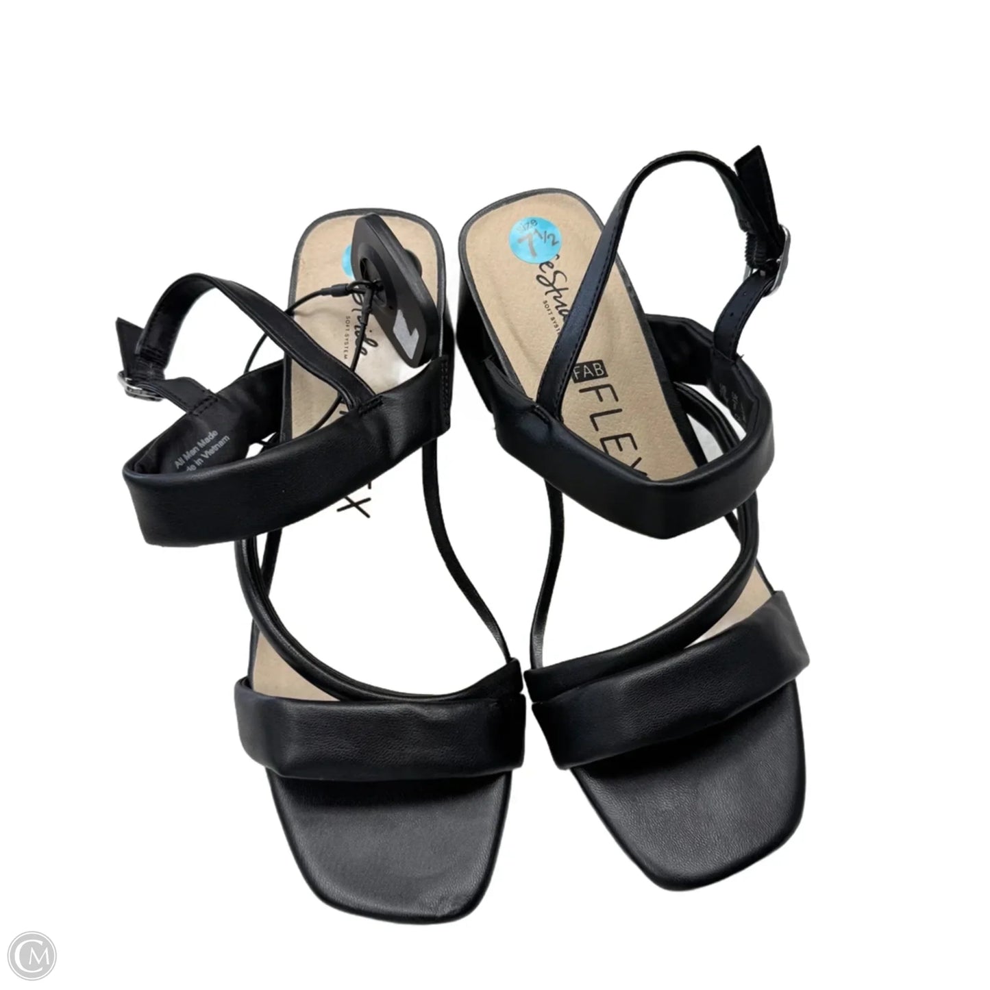 Sandals Heels Block By Life Stride In Black, Size: 7.5