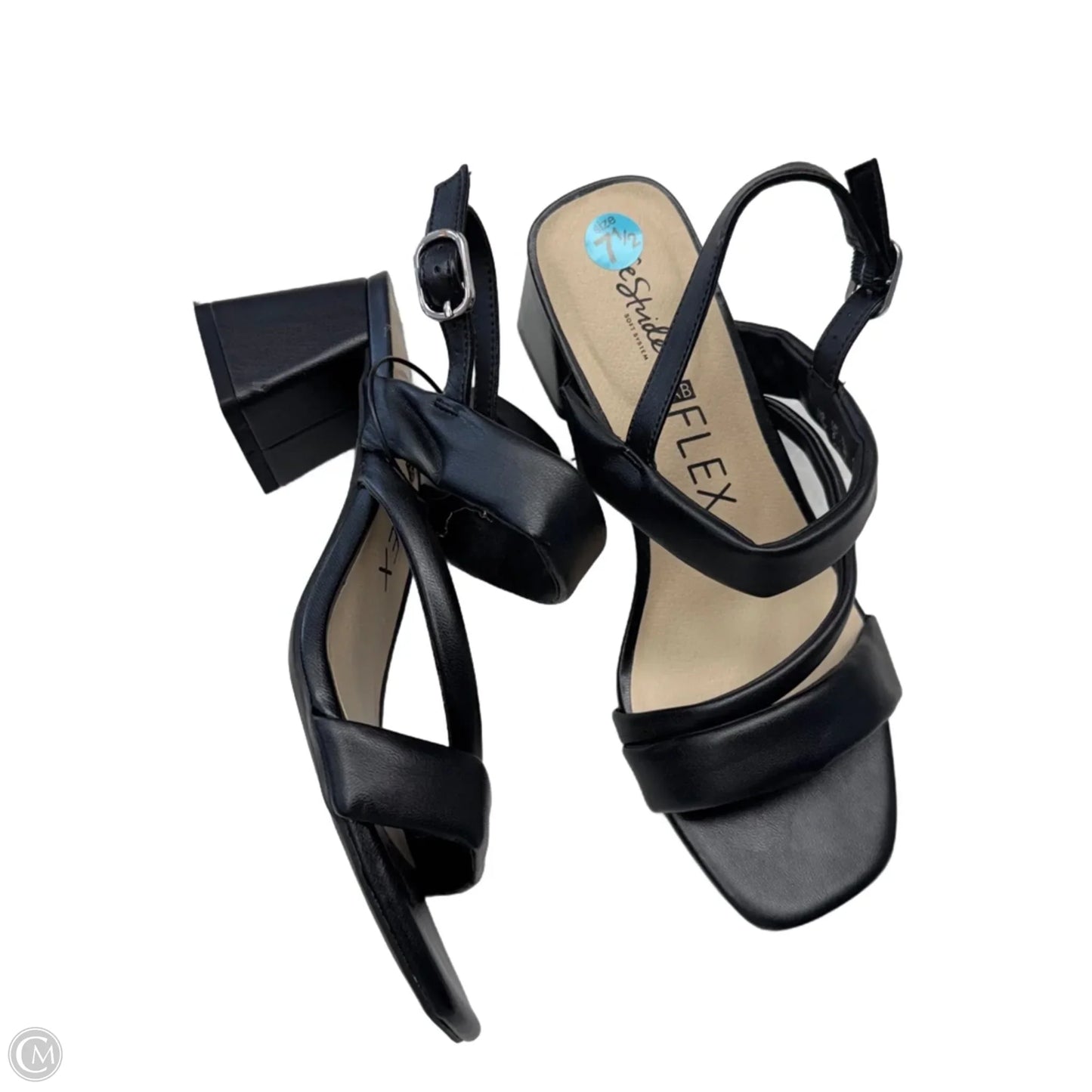 Sandals Heels Block By Life Stride In Black, Size: 7.5