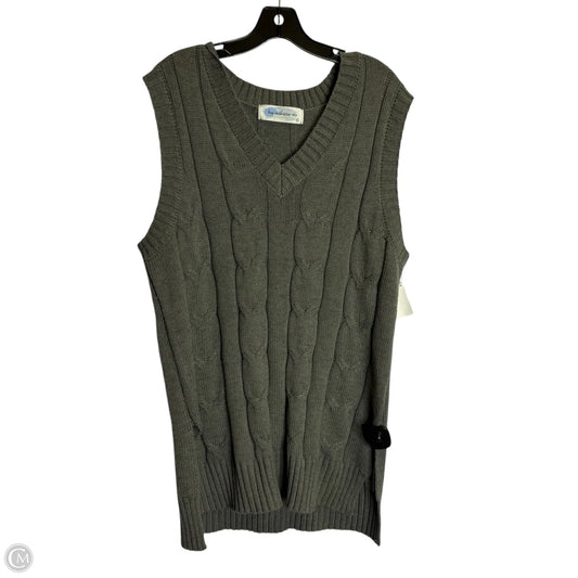 Vest Sweater By Clothes Mentor In Grey, Size: L