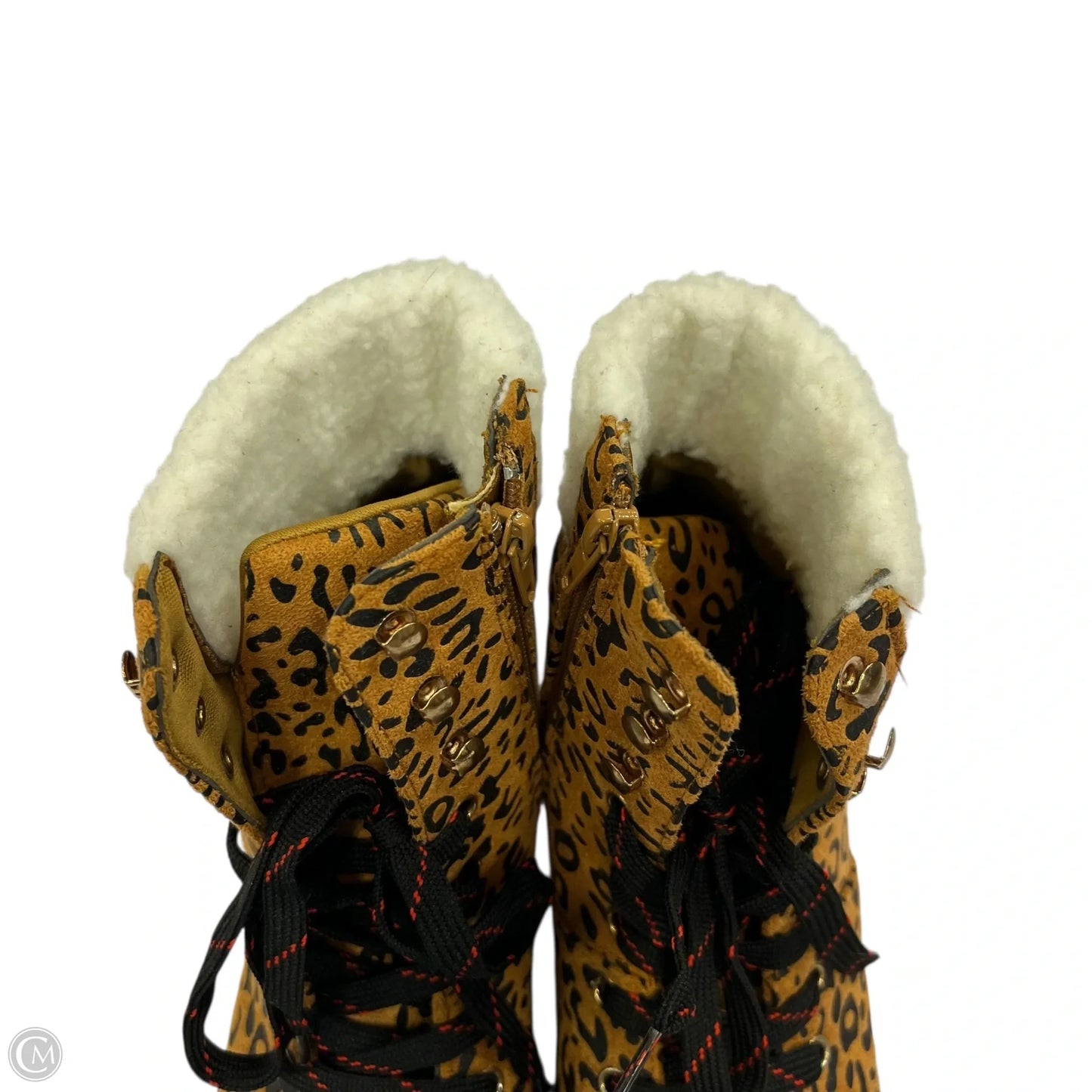 Boots Ankle Heels By Olivia Miller In Animal Print, Size: 7