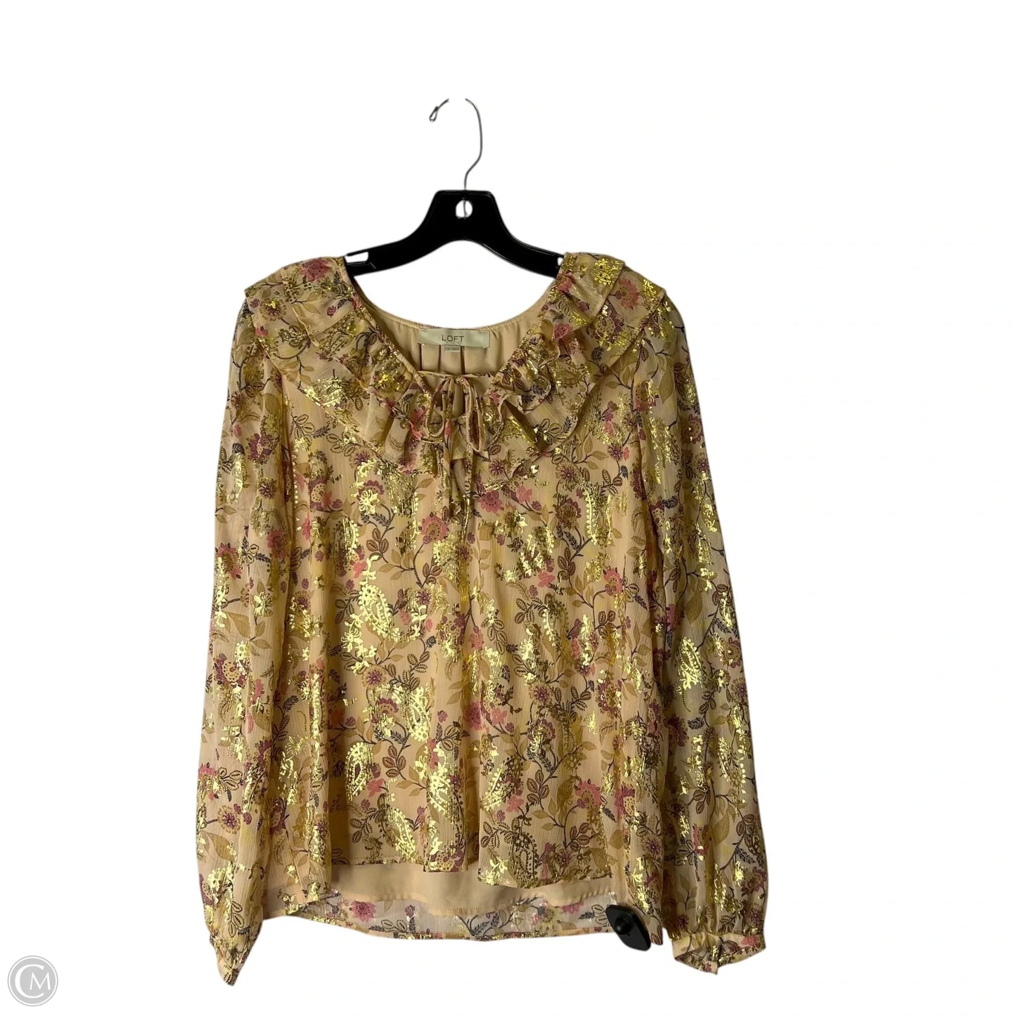 Top Long Sleeve By Loft In Pink, Size: S