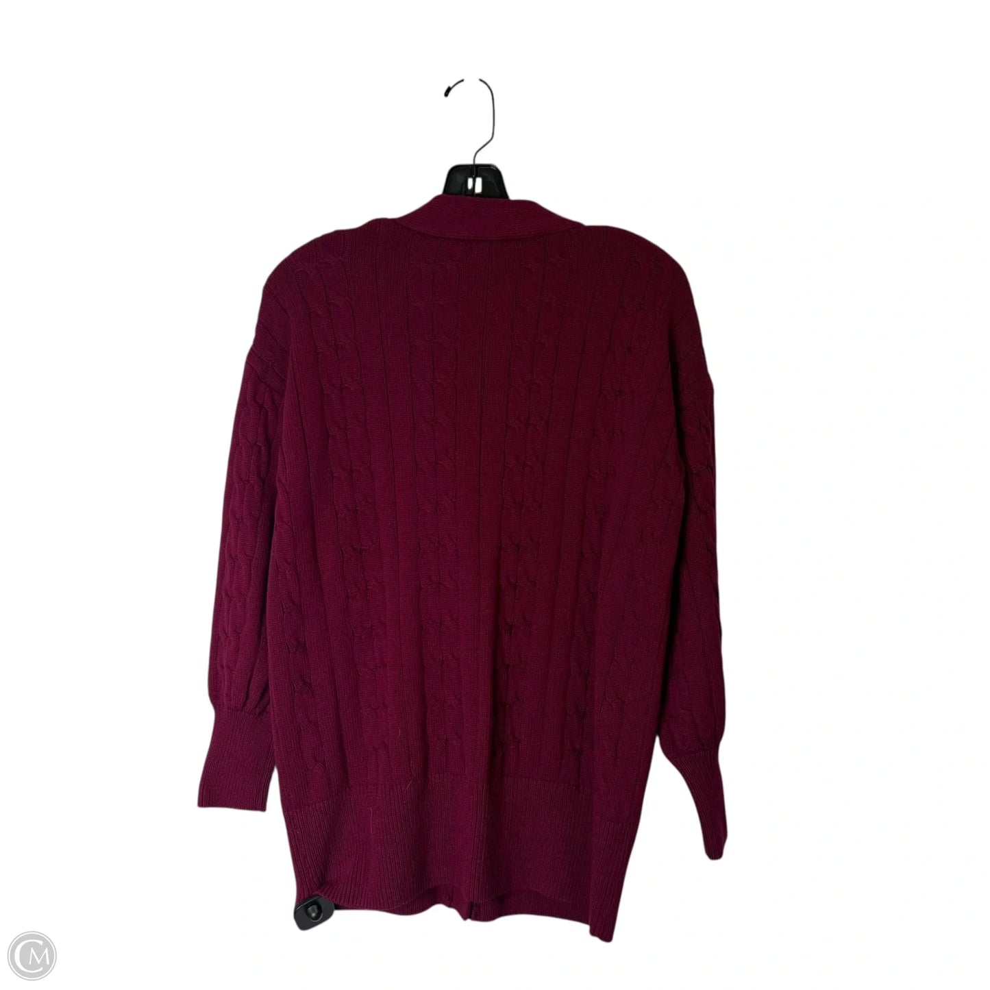 Sweater Cardigan By Loft In Red, Size: M