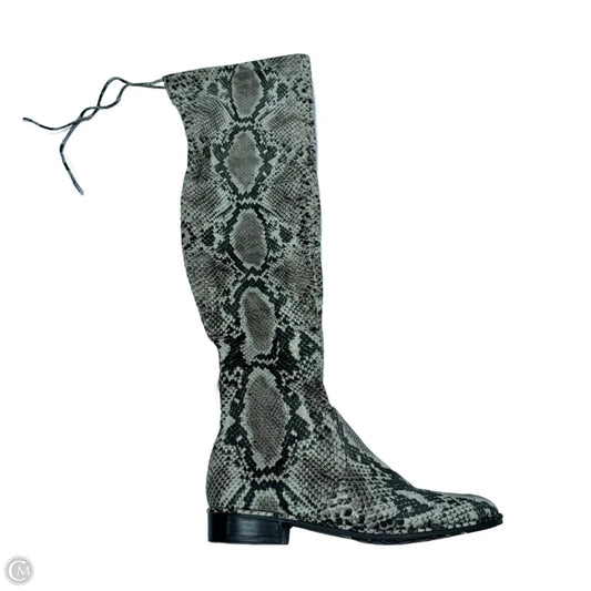 Boots Knee Flats By Marc Fisher In Snakeskin Print, Size: 8