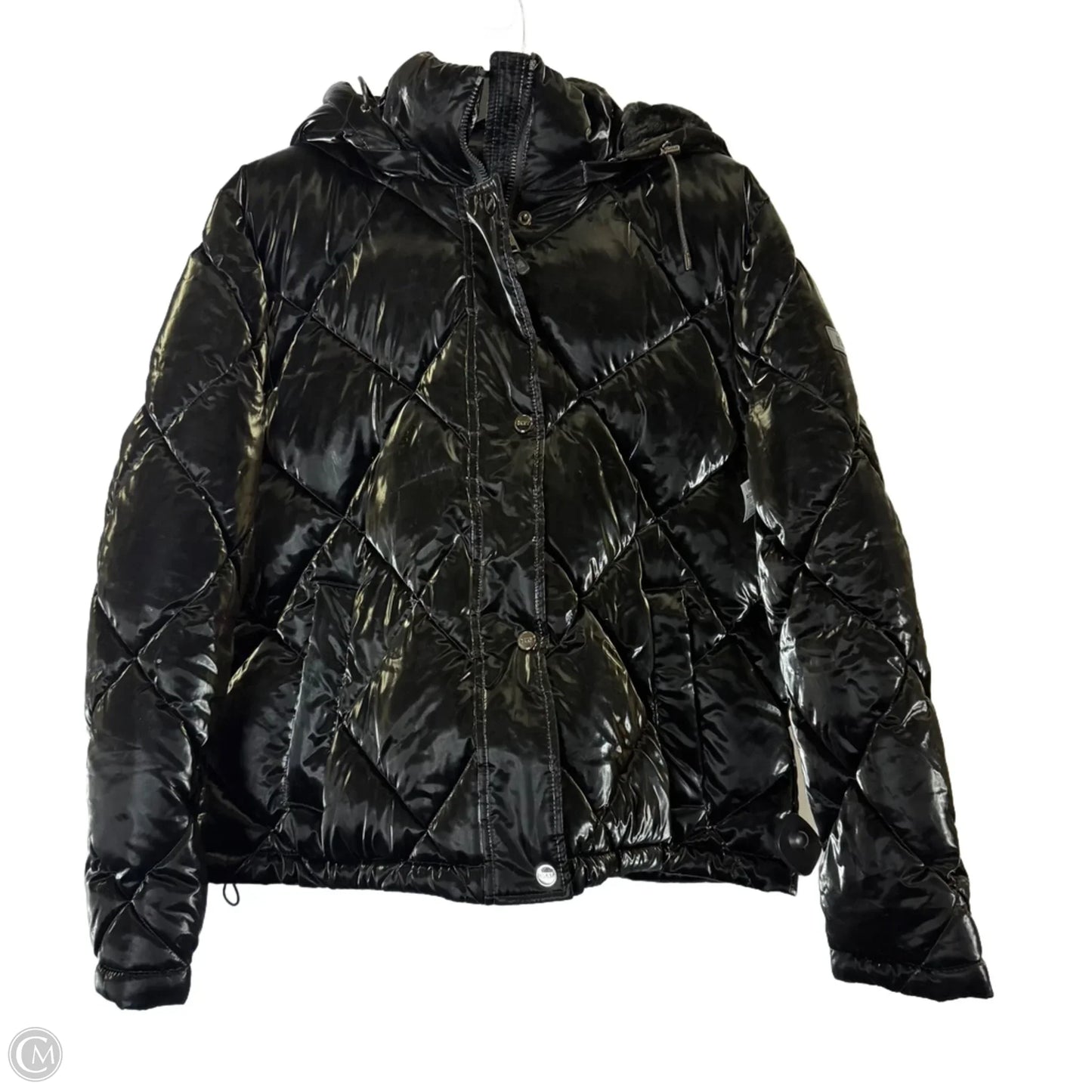 Coat Puffer & Quilted By Dkny In Black, Size: Xl