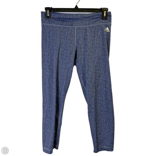 Athletic Leggings By Adidas In Blue, Size: L
