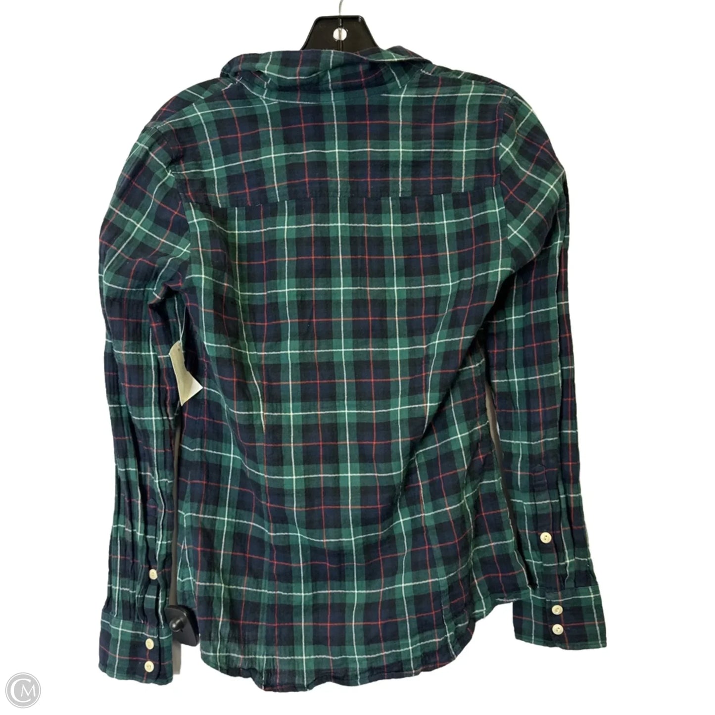Top Long Sleeve By J. Crew In Green, Size: 4