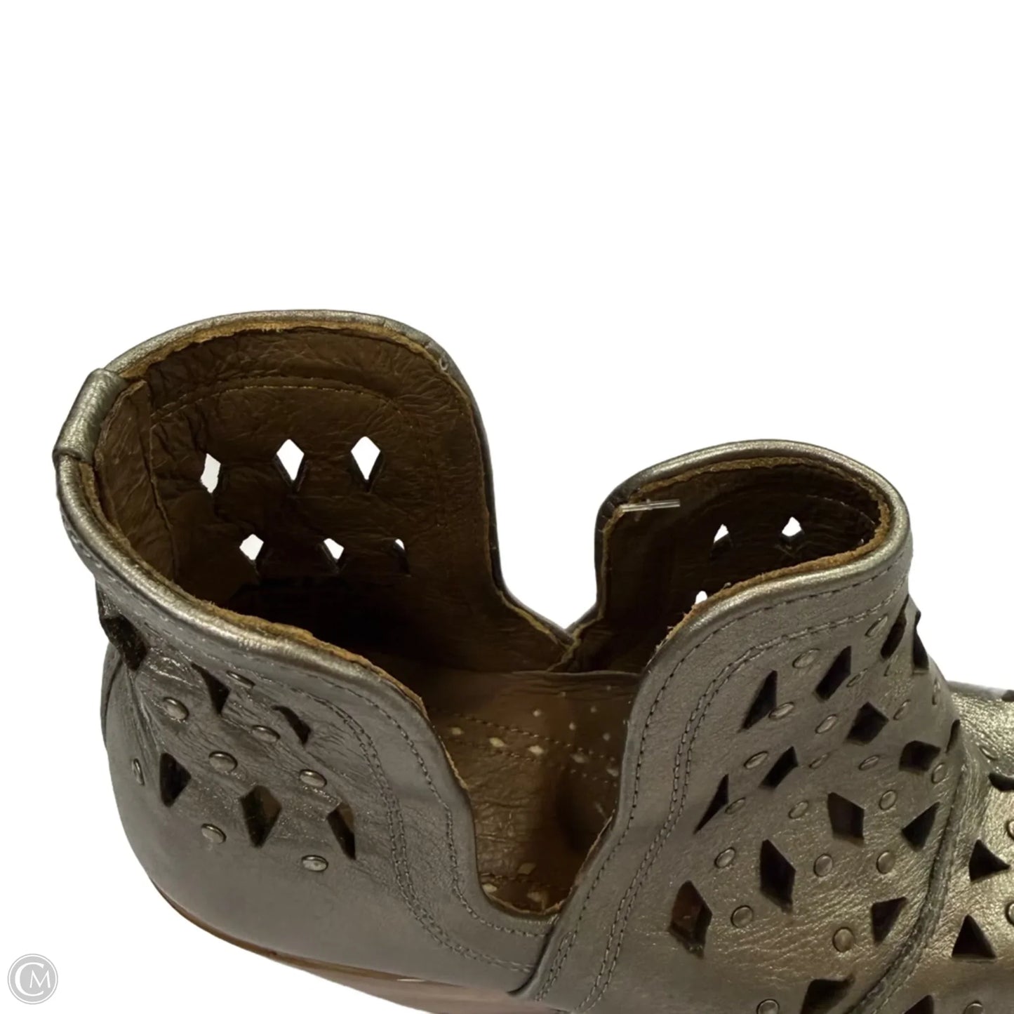 Boots Ankle Heels By Ariat In Silver, Size: 7.5