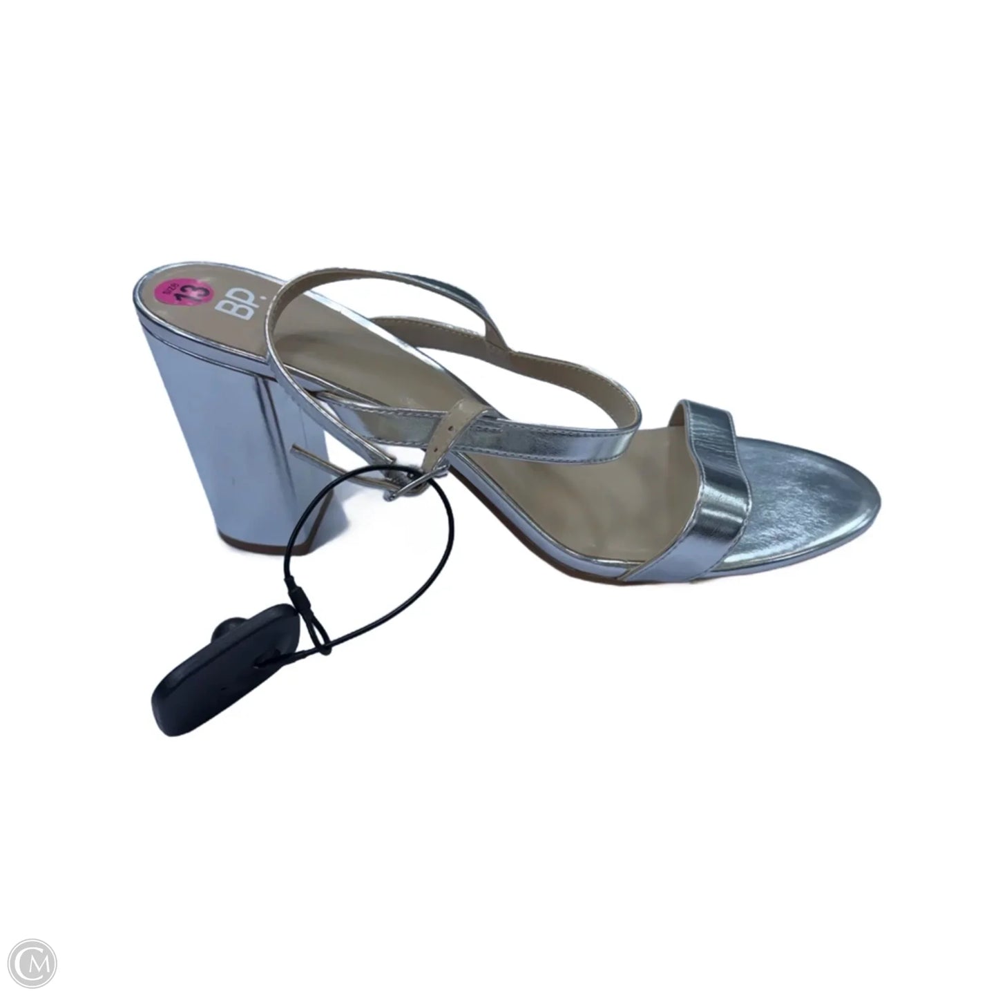 Sandals Heels Block By Bp In Silver, Size: 13