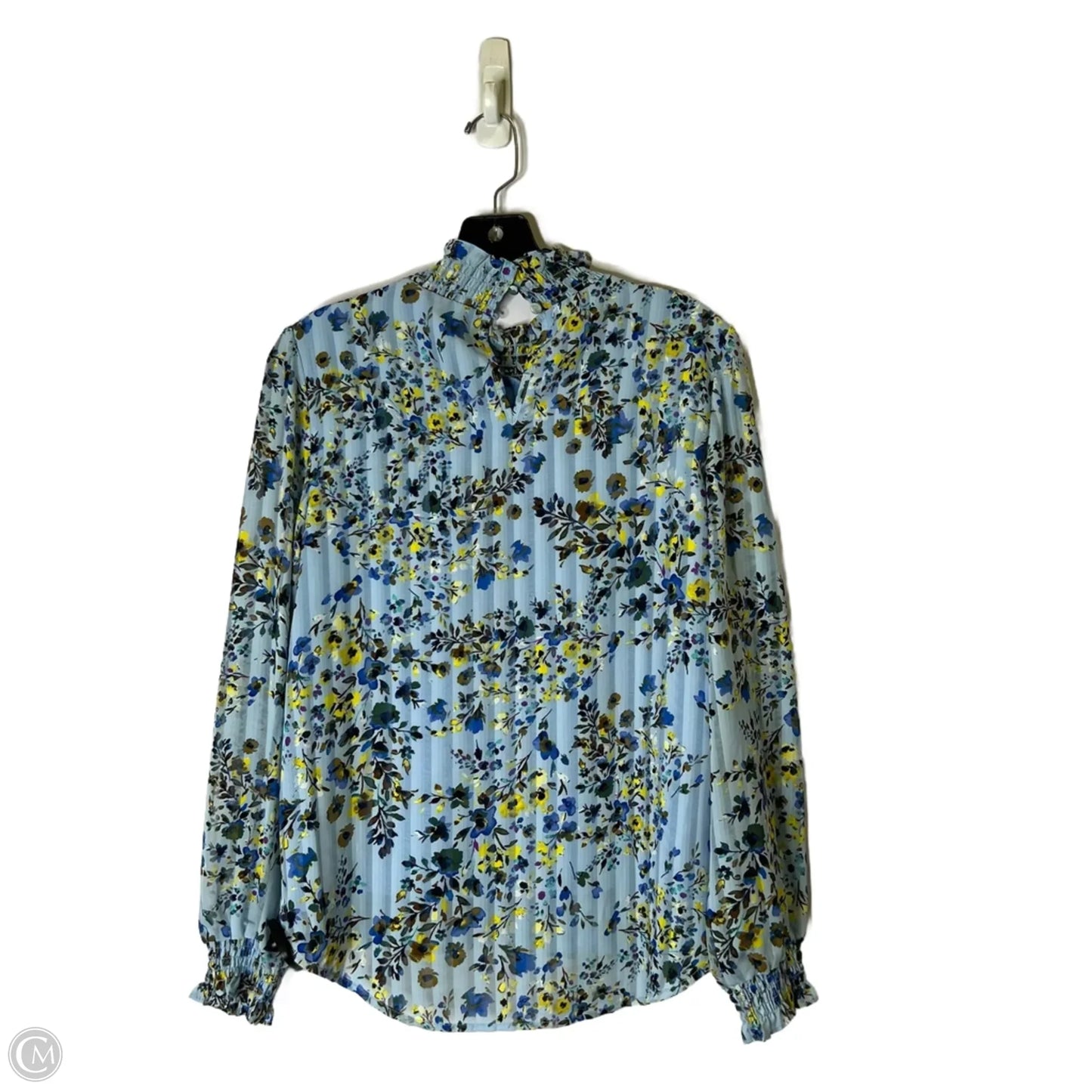 Blouse Long Sleeve By Nanette Lepore In Blue, Size: Medium