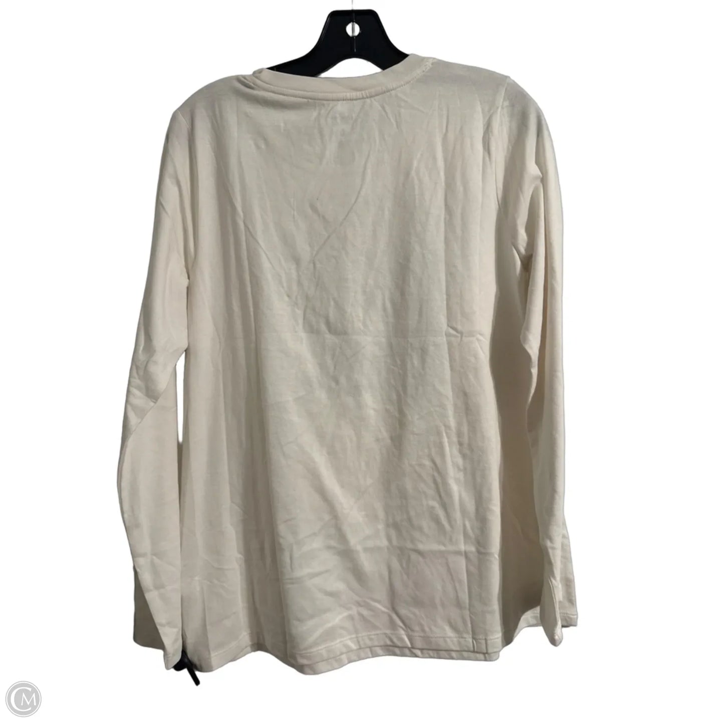 Top Long Sleeve By Sonoma In Cream, Size: M