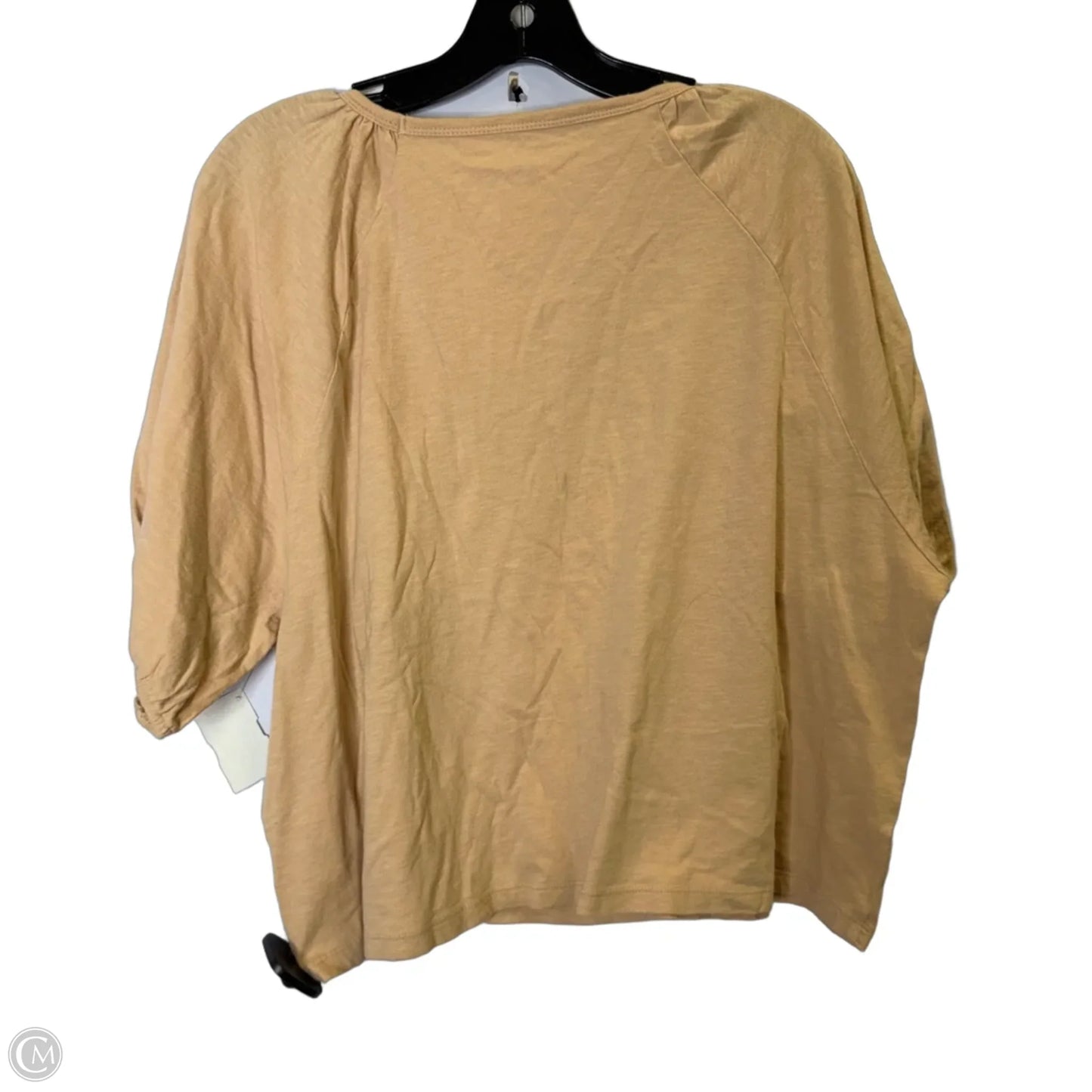 Top Short Sleeve By Aerie In Peach, Size: L