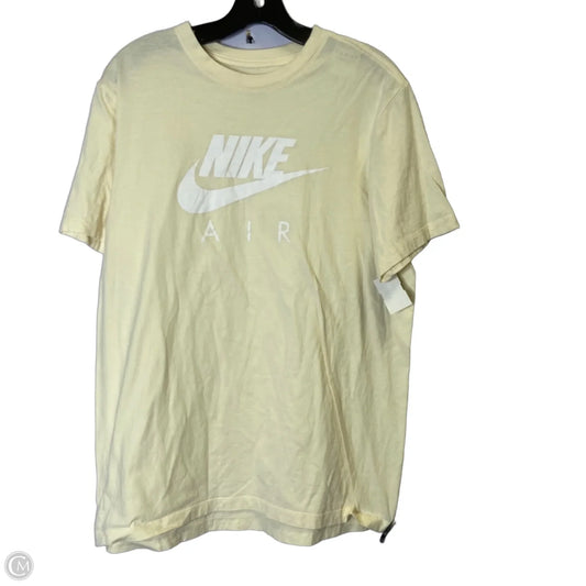 Top Short Sleeve By Nike Apparel In Yellow, Size: L