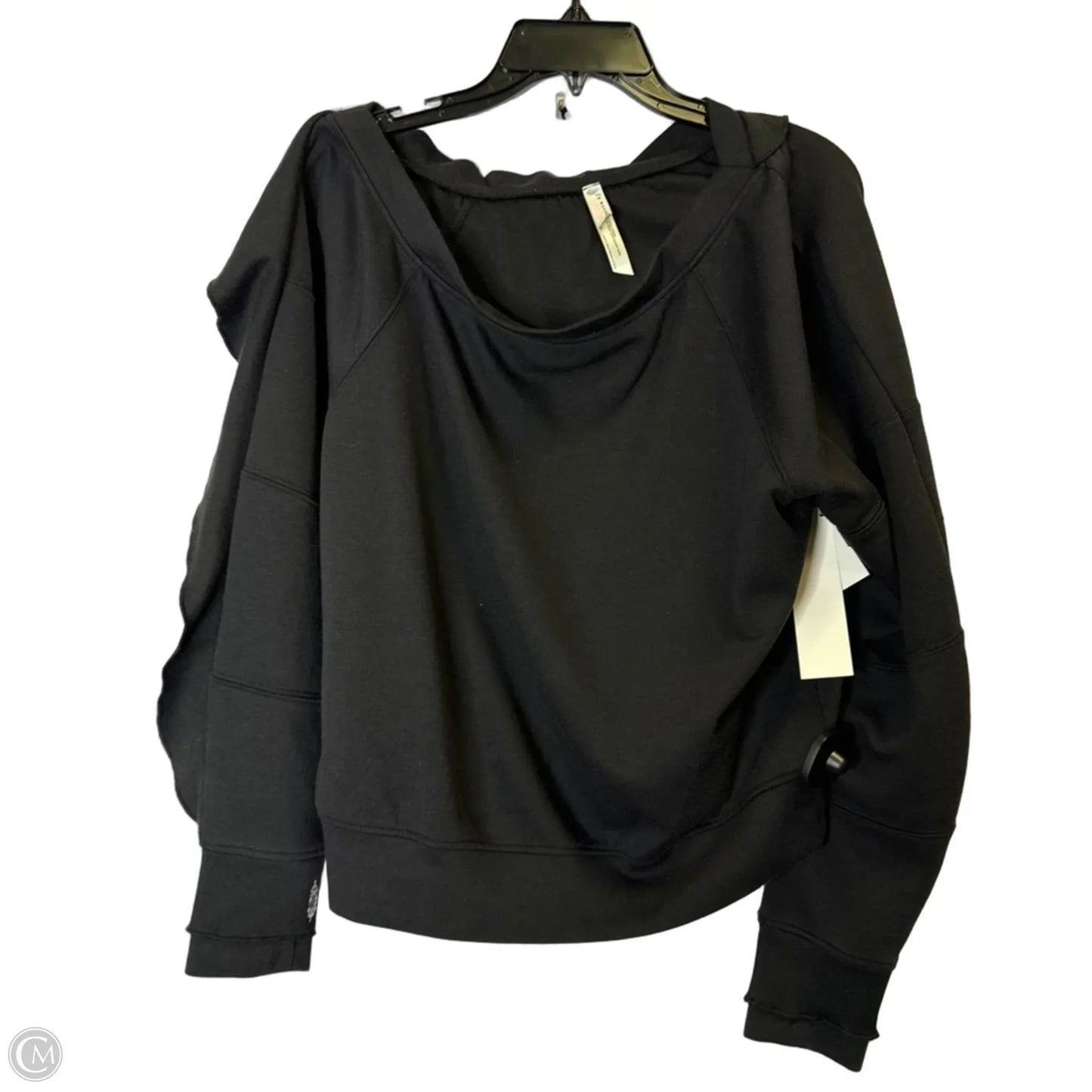 Athletic Sweatshirt Crewneck By Free People In Black, Size: Sp