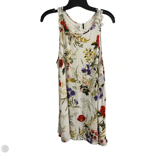 Top Sleeveless By Anthropologie In Floral Print, Size: Xl