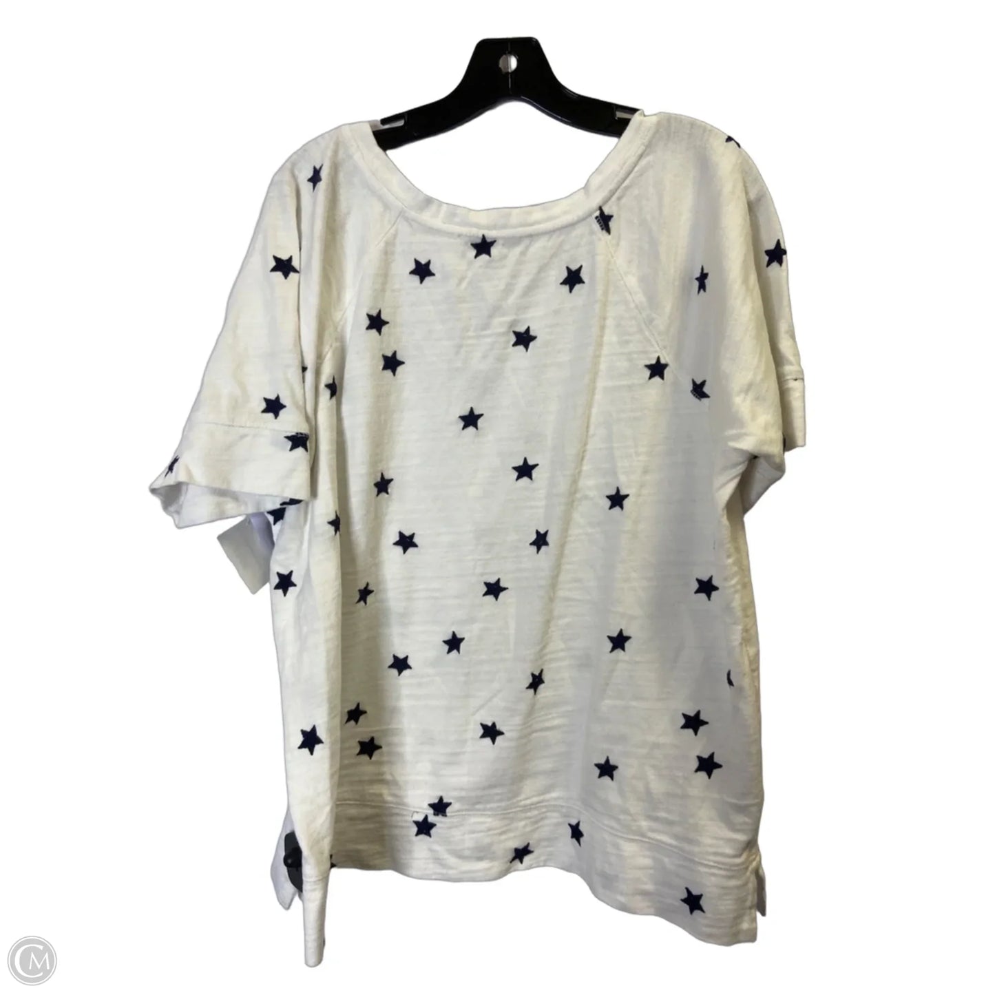 Top Short Sleeve By Loft In White, Size: 14