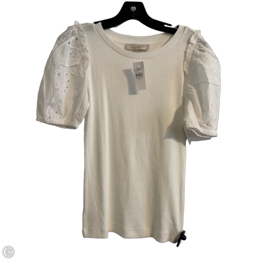 Top Short Sleeve By Loft In White, Size: Xs