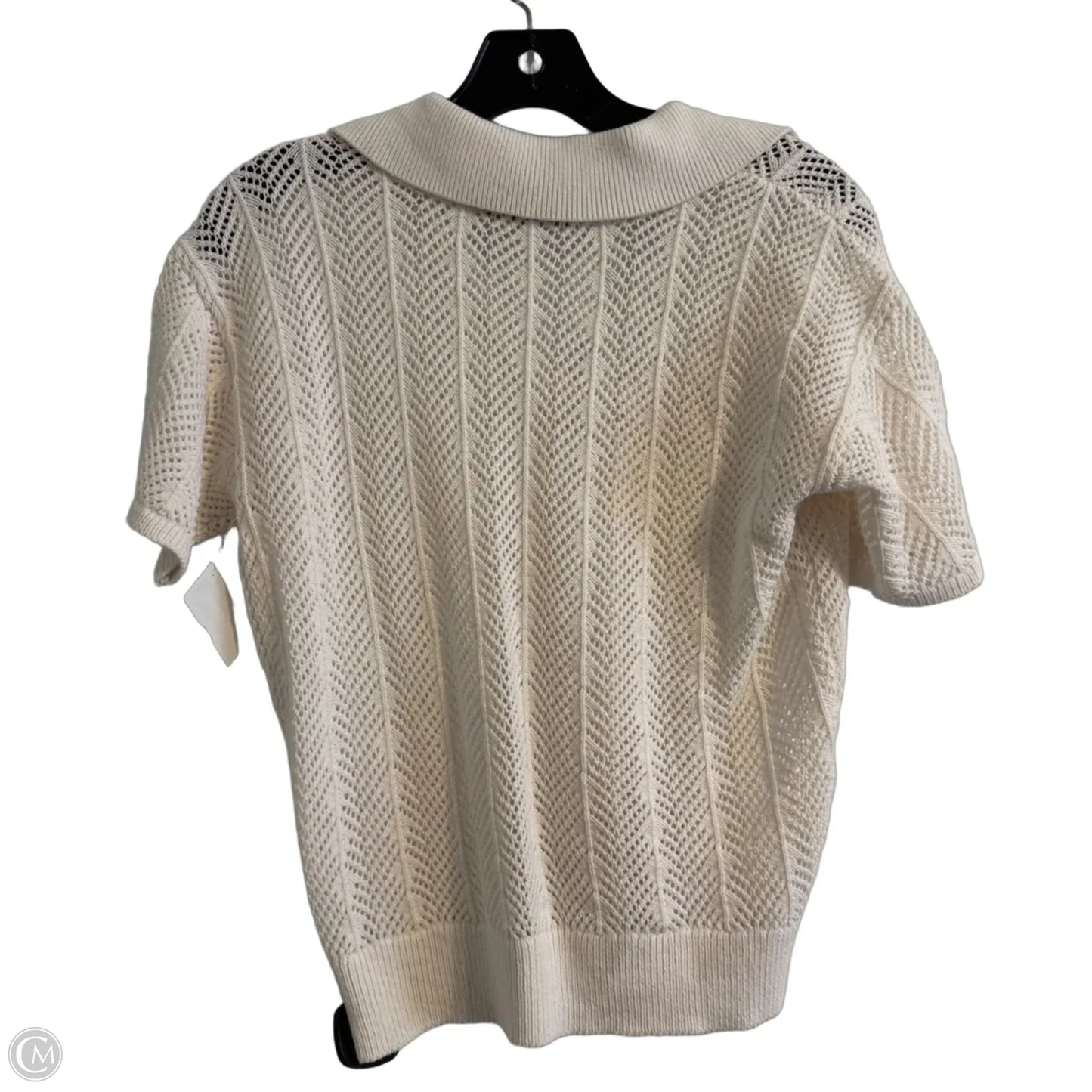 Top Short Sleeve By Loft In Cream, Size: Xs