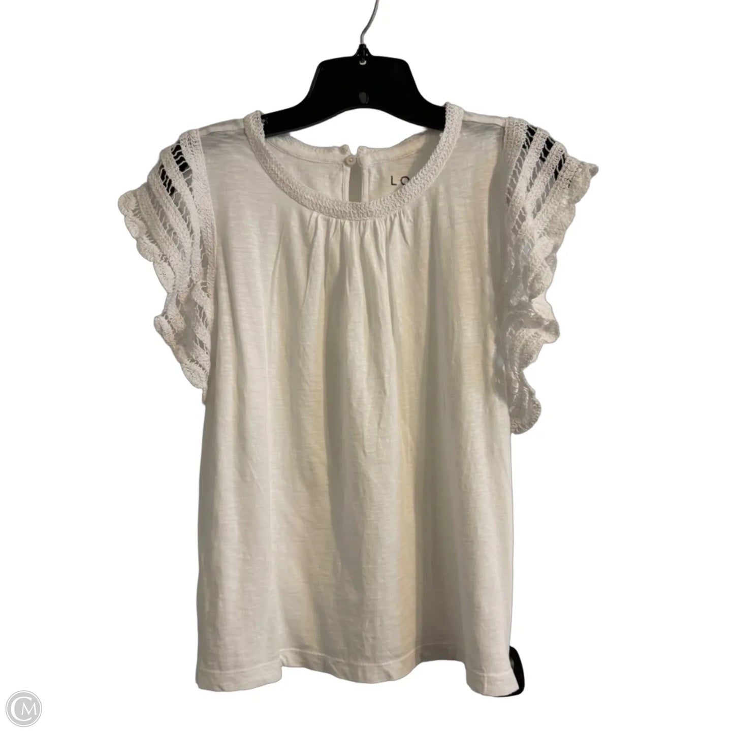 Top Short Sleeve By Loft In White, Size: Xs