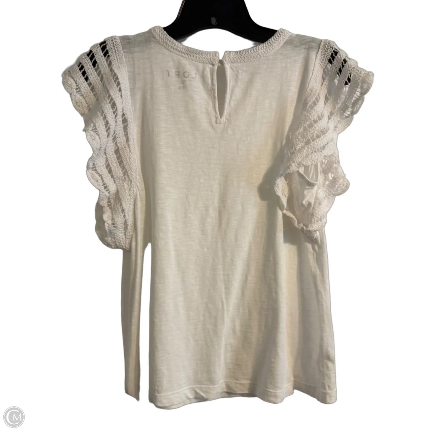 Top Short Sleeve By Loft In White, Size: Xs