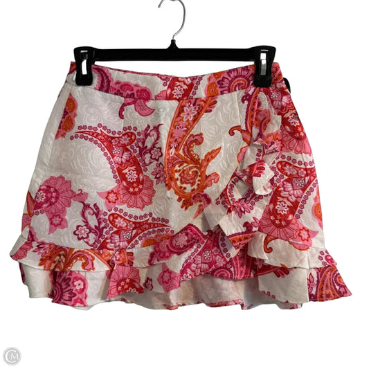 Skirt Mini & Short By Shein In Orange & Pink, Size: M