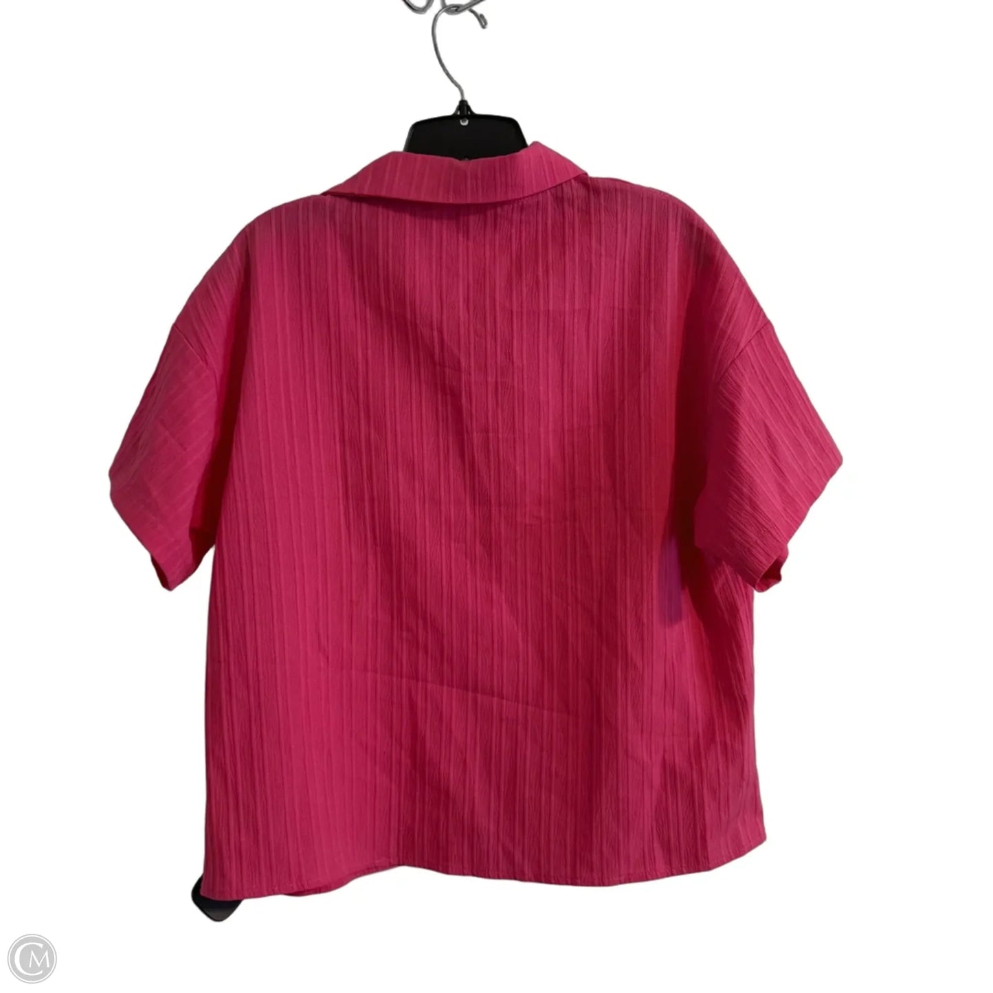 Top Short Sleeve By Shein In Pink, Size: M