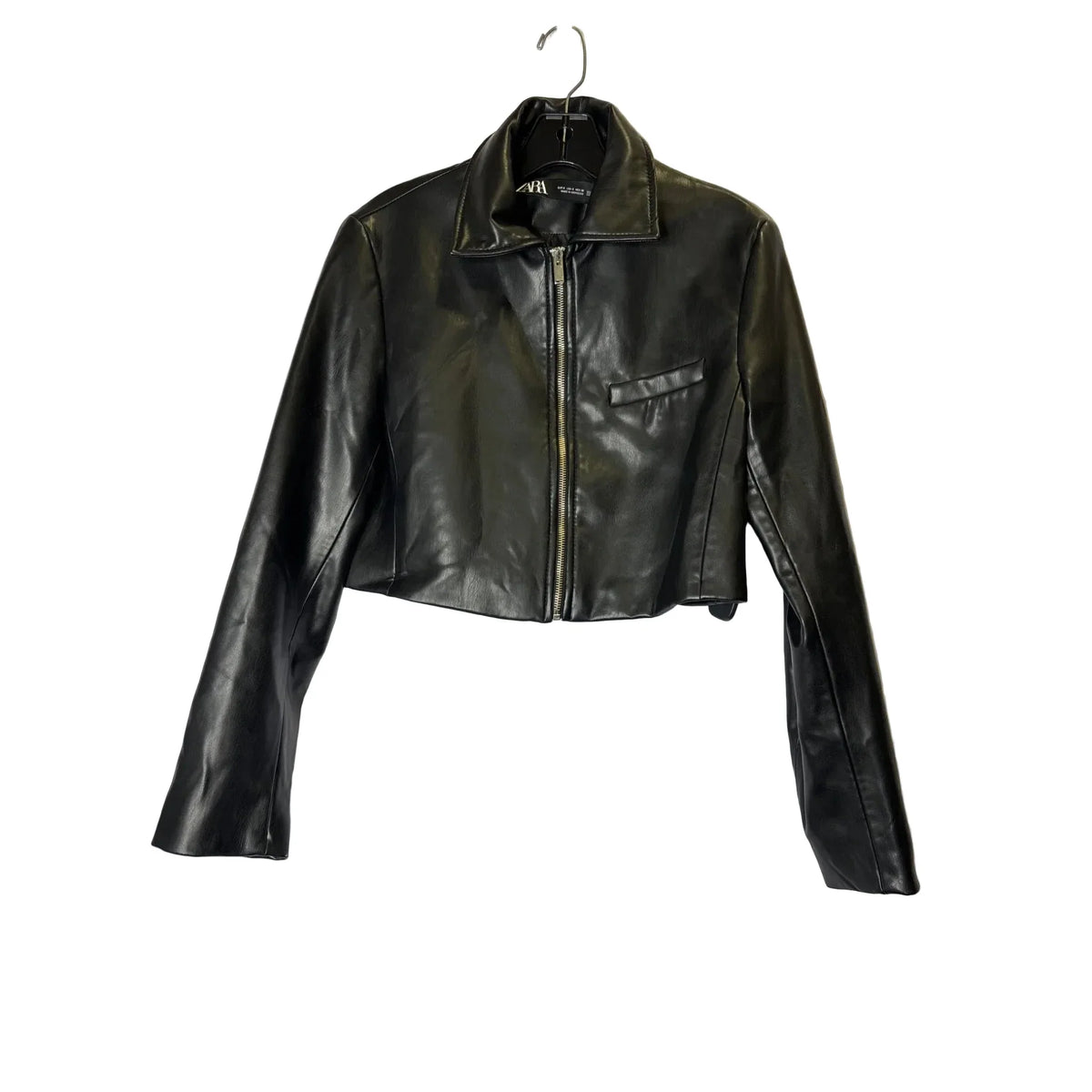 Jacket Leather By Zara In Black, Size: S