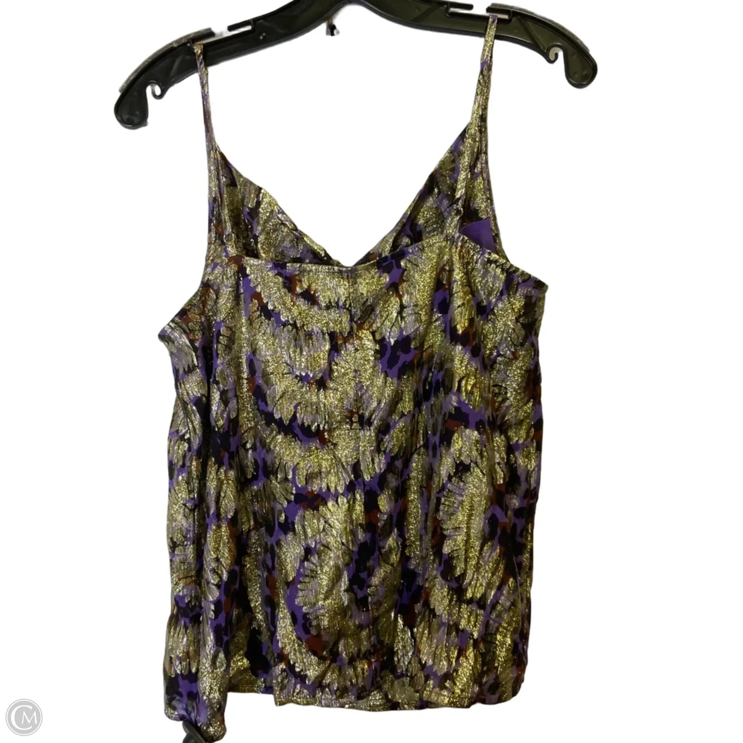Top Sleeveless By River Island In Gold & Purple, Size: 10