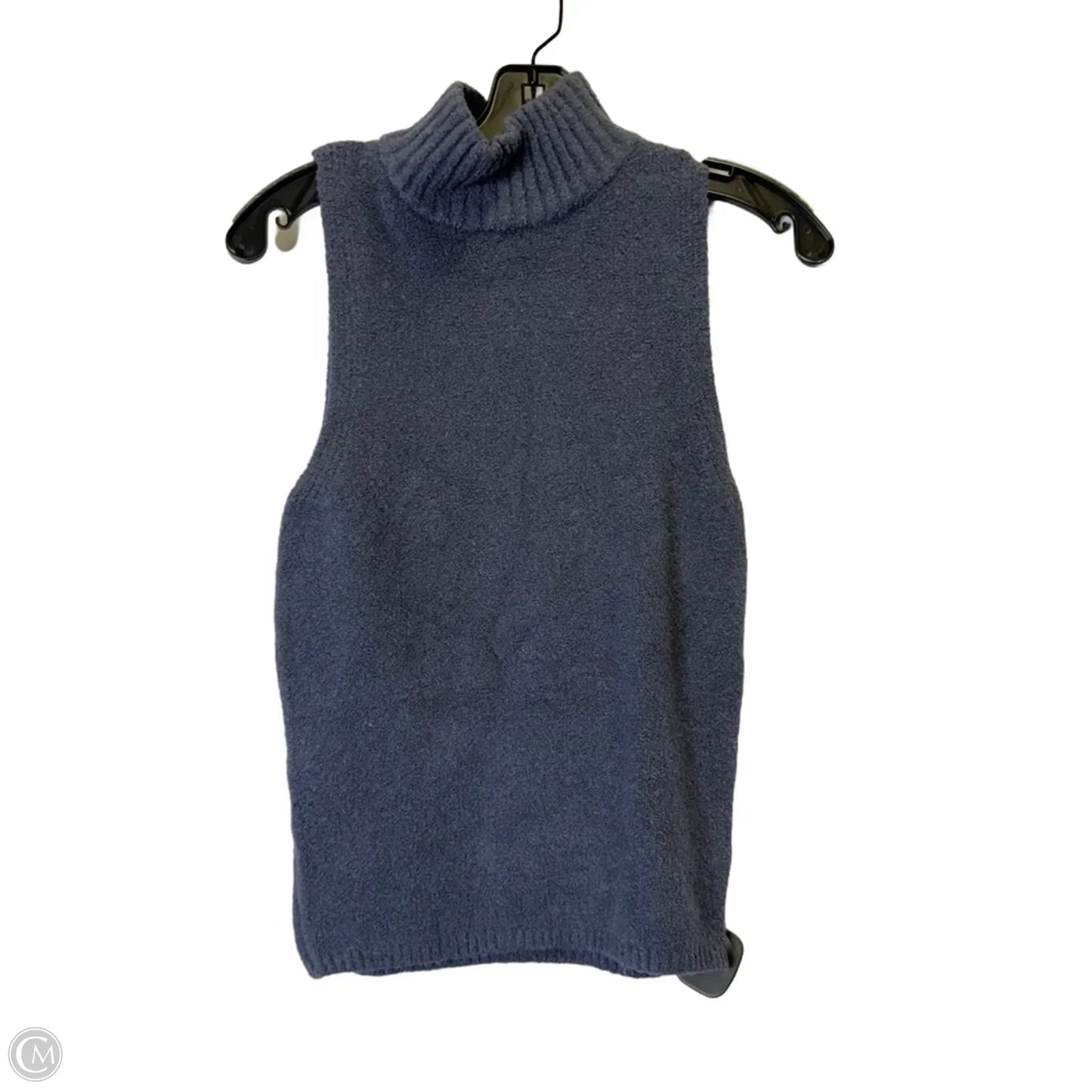Top Sleeveless By Zara Basic In Blue, Size: M