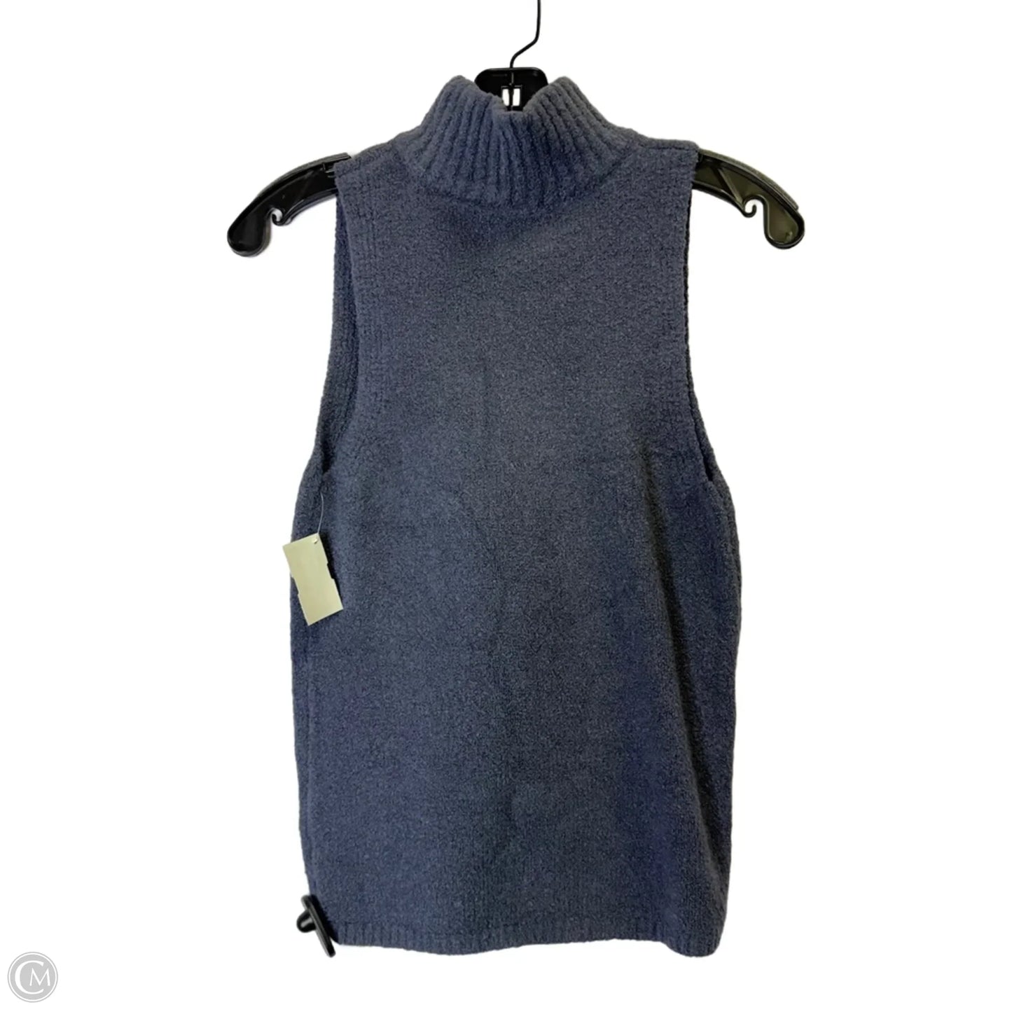 Top Sleeveless By Zara Basic In Blue, Size: M