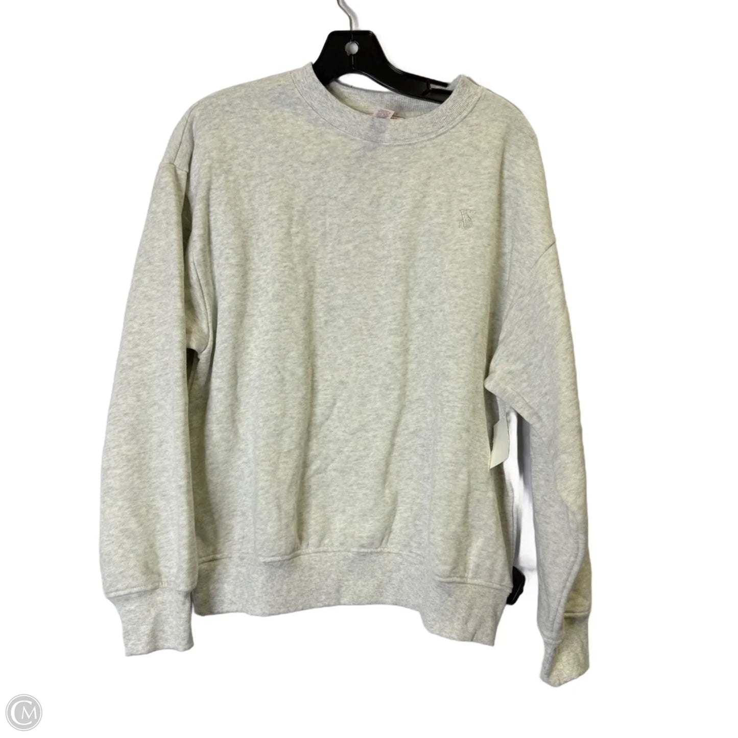 Sweatshirt Crewneck By Victorias Secret In Grey, Size: S