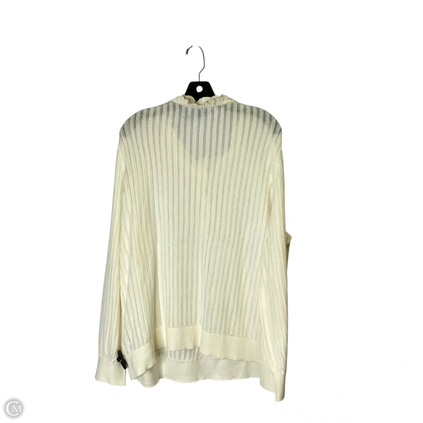 Top Long Sleeve Basic By Talbots In Cream, Size: 2x
