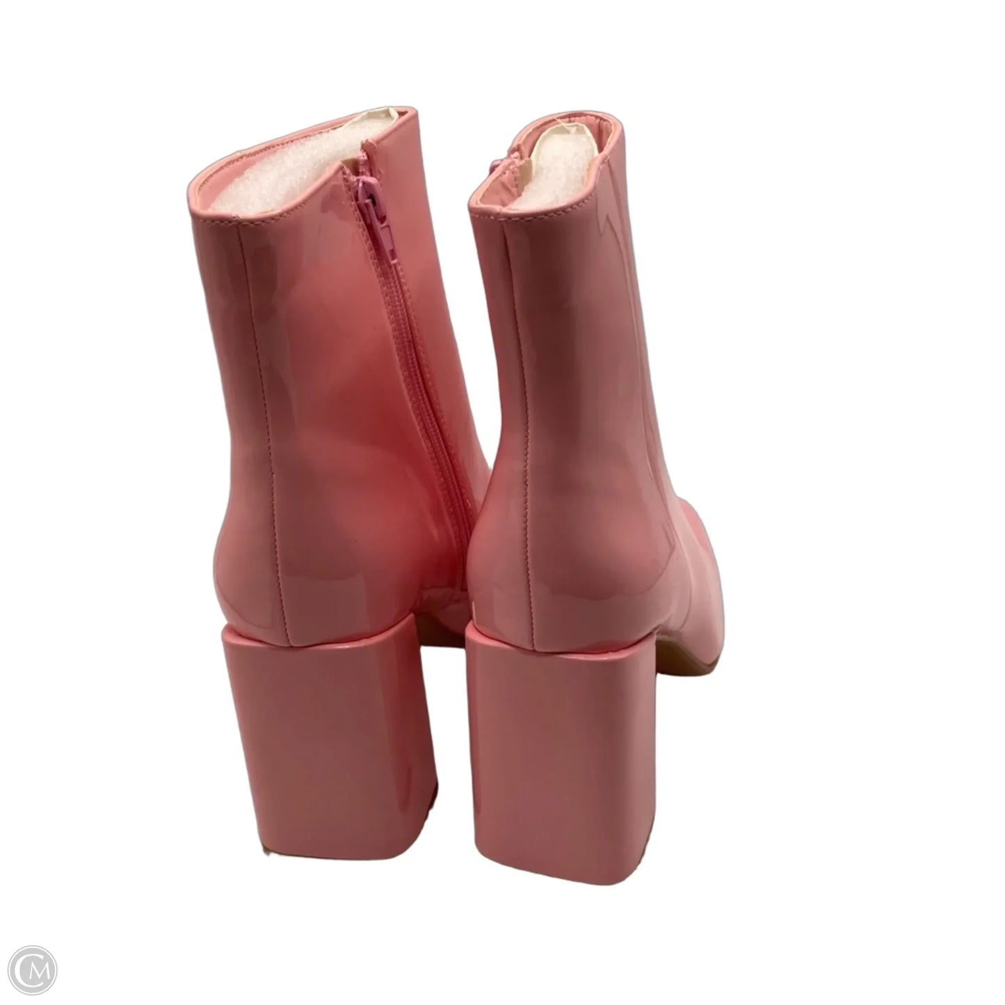 Boots Ankle Heels By Clothes Mentor In Pink, Size: 10