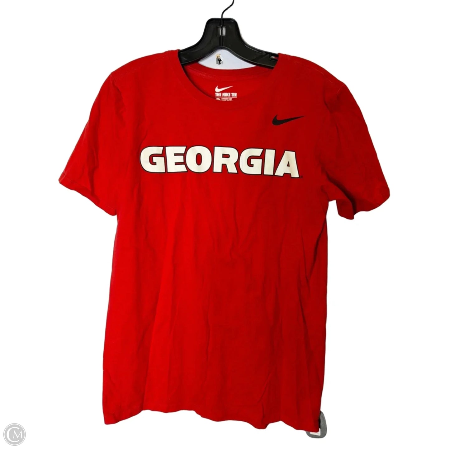 Athletic Top Short Sleeve By Nike In Red, Size: S
