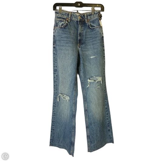 Jeans Wide Leg By Zara In Blue Denim, Size: 2