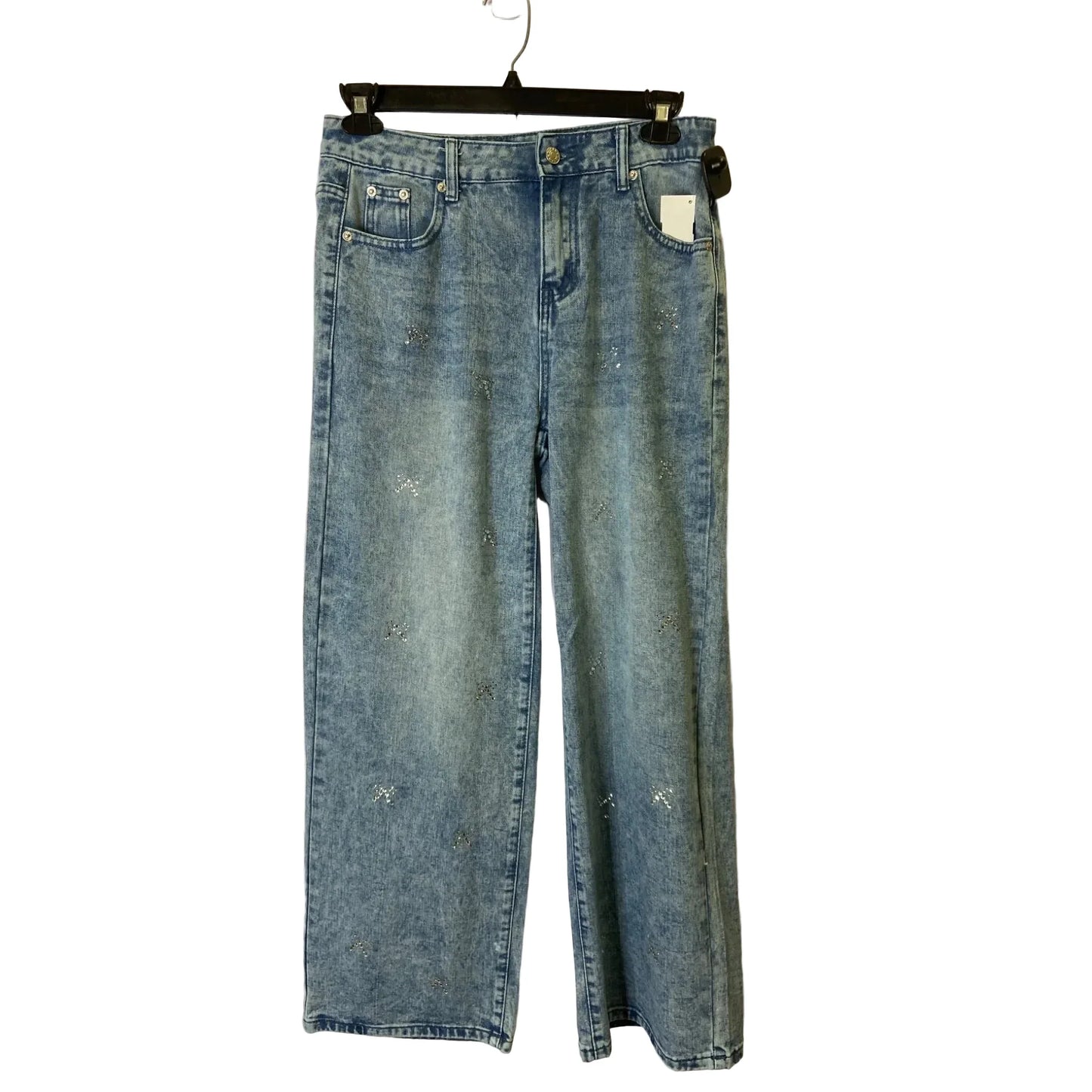 Jeans Wide Leg By Forever 21 In Blue Denim, Size: 6