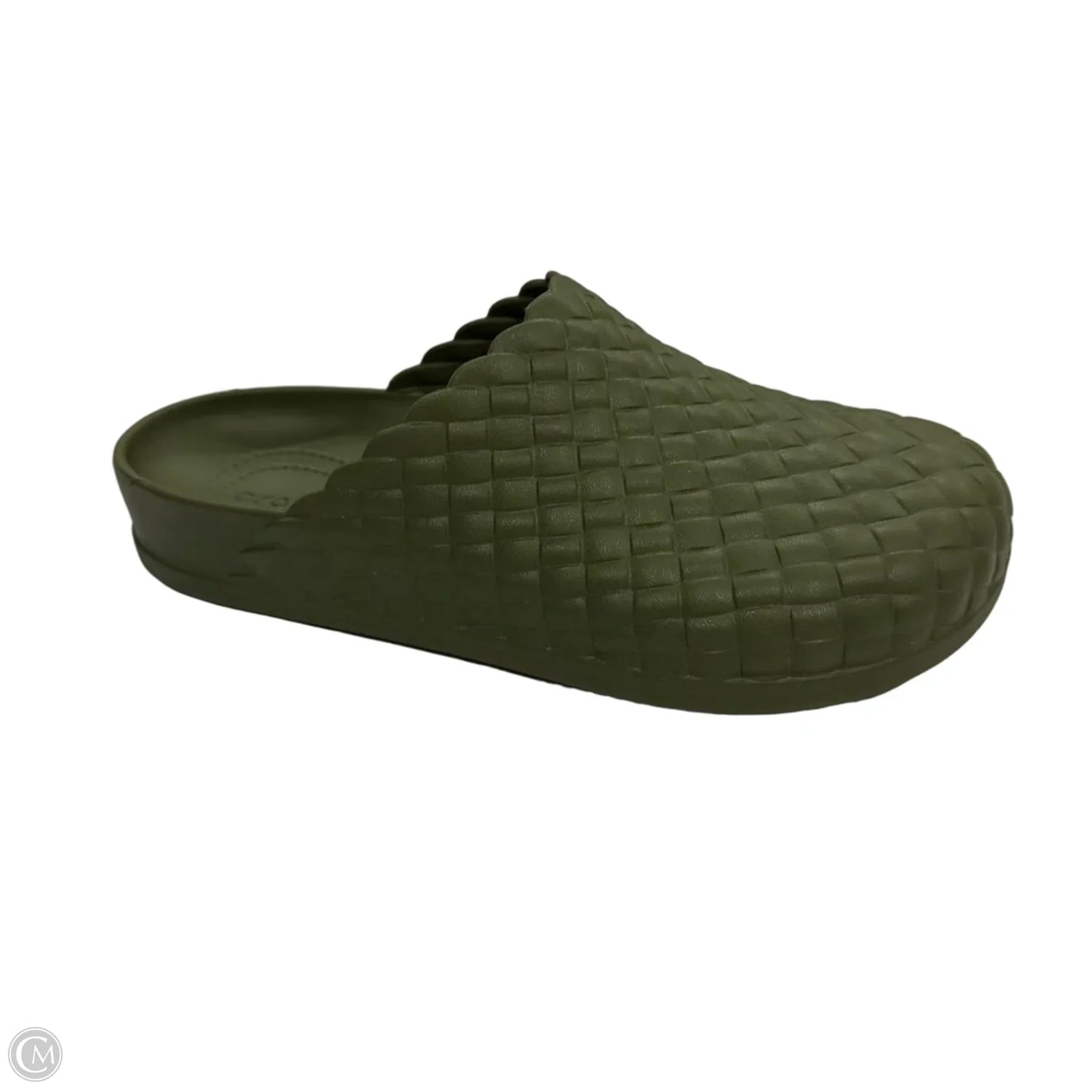 Shoes Flats By Crocs In Green, Size: 10