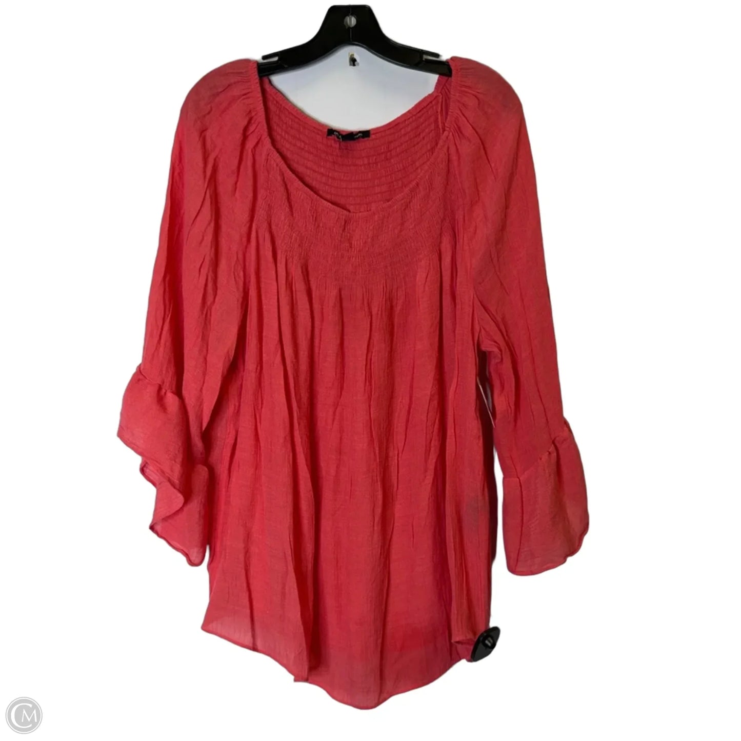 Top Short Sleeve By Zac And Rachel In Pink, Size: 3x